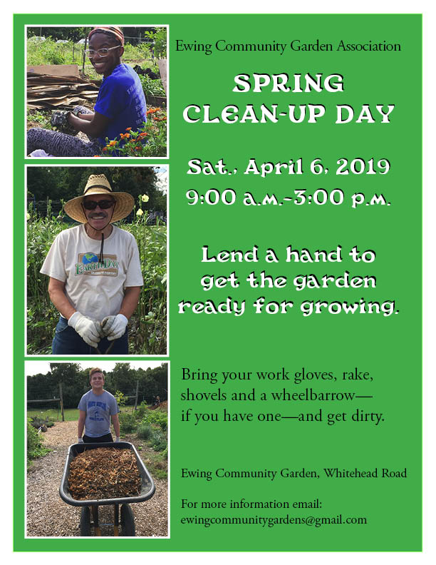 Ewing Community Garden Spring clean up day planned